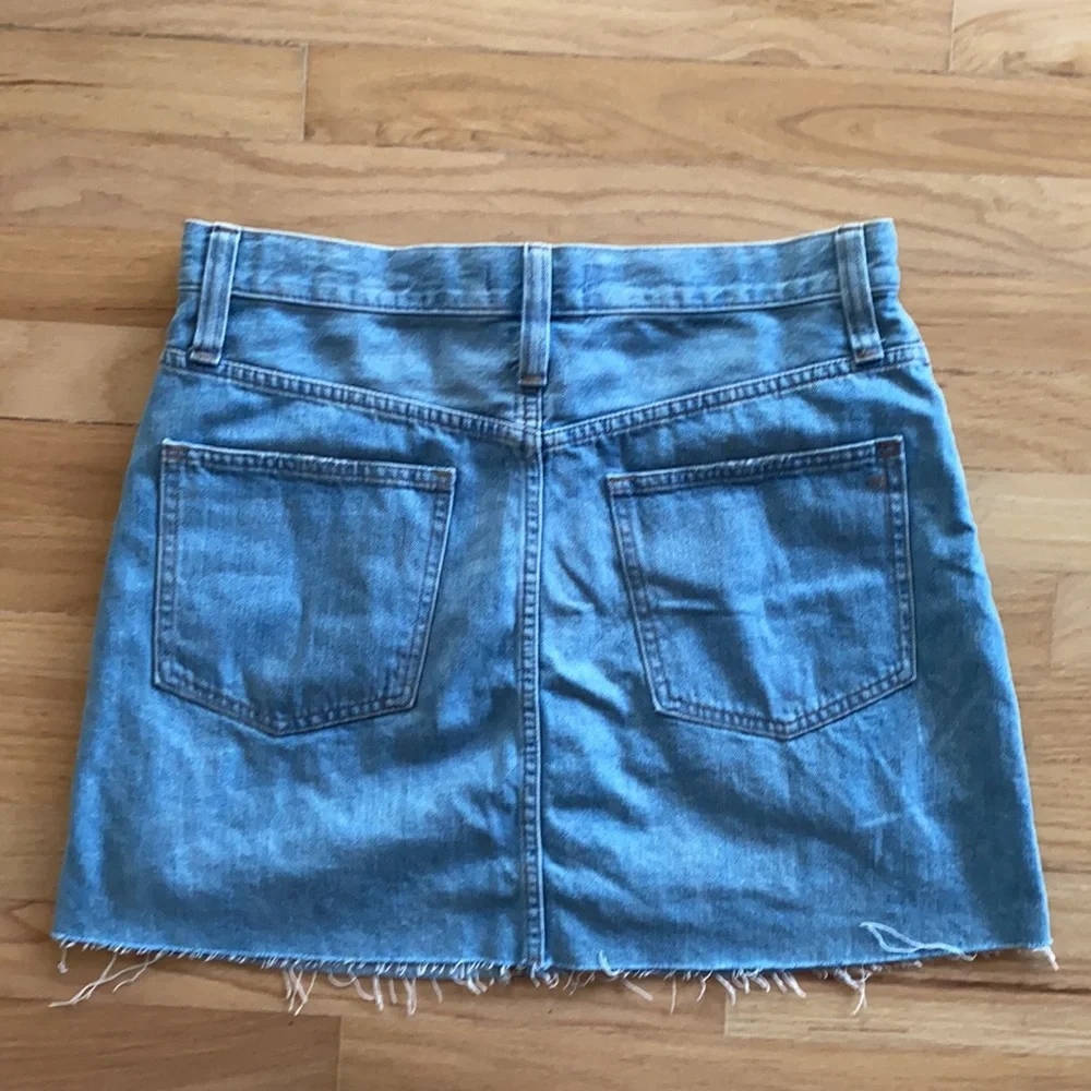 Madewell Rigid Denim A-Line Mini Skirt in Lovell Wash